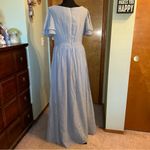 NWOT light blue chiffon flutter sleeve long Mother of the Bride dress size 10 Photo 2