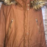 Forever 21 brown winter jacket size small thick winter jacket fur lined … Photo 4