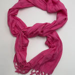 Rubbish Scarf Cotton Pink Fringe 18X72 Photo 0