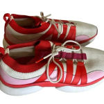 Nurture Sneakers Women's Size 10 Red Pink, White Athletic Shoes Vibrant Fun Photo 0
