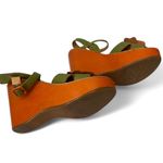 Kork-Ease x Anthropologie 7 Mina Flower Applique Platform Wedge Leather Sandals Photo 5