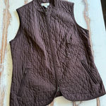 Talbots B43 -- thin quilted brown vest size medium petite Photo 0
