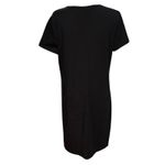 Athleta  Size L Essential Tee T Shirt Dress Black 842888 Athleisure Minimal Photo 3