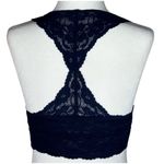 Free People NWOT Intimately  Lace Bralette Bra Small Dark Gray Galloon Racerback Photo 3