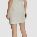 Shona joy White Sleeveless Linen Bow Front Stripe Mini Dress Size 2 Photo 1