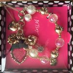 Betsey Johnson  Pearl & see thru stones Pink Hearts Photo 0
