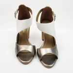 Nina Anthropologie Payne Pinta Asymmetrical colorblocked heels Sandals, Size 9 Photo 3