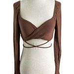 Princess Polly Brown Crop Tank Top Women Size 2 | 25-29 Photo 0