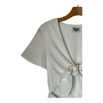 Show Me Your Mumu  Romper Women Small White Challis‎ Tie Front Riviera Shorts Photo 4
