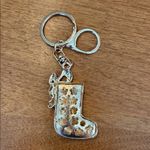 Christmas rhinestone stocking bag charm/key ring Red Photo 2