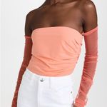 Helmut Lang NWT  Sheer Sleeve Tube Top in Coral Photo 1