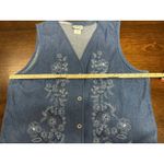 Bonworth VTG Grandma Core Denim Floral Embroidered Y2K Vest Women Large Grunge Festival Photo 3