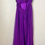La Femme NWT strapless sweetheart electric purple gown prom dress size 2 Photo 66