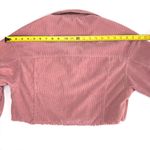 Pink Corduroy Cropped Jacket Cotton Candy Size Small Photo 5
