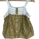 Universal Threads Universal Thread Tank Top Womens L Yellow Floral Crochet Lace Cottagecore Boho Photo 0