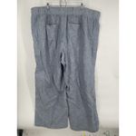 Athleta Cabo Linen Wide Leg Pull On Relaxed Drawstring Pants Blue Plus Size 26 Photo 3