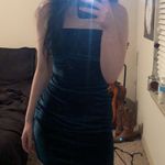 Forest Green Velvet Dress Photo 0