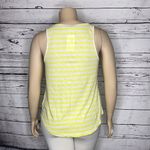 Z Supply  Evereve NWT Size XL Lime & White Stripe Namari Slub Henley Tank Top Photo 2