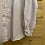 Bonjour Vintage  Size Lavender Abstract Floral Button Up Lagenlook Top Photo 3