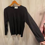 Jason Maxwell Vintage 90’s-Y2K black micro ribbed long sleeve top cotton blend Photo 6