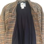 Old Navy Houndstooth Bomber Jacket Women's Large Brown Tan Preppy Classic Casual Photo 11