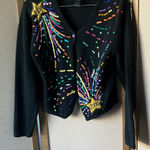 Frederick's of Hollywood  Classic Black embellished Sweater small Photo 0