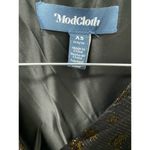 Modcloth NWT  Golden Record Party Wrap Dress XS Black Gold Tie Waist Retro Chic Photo 5