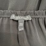 Eileen Fisher Pants Womens XL Black Wide Leg 100% Silk Dress Elastic Waist Slits Photo 4