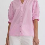 Entro boutique Shining By Day top with Crystal detail pink size Medium Photo 0