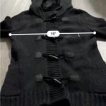 Theory Wool Cashmere Rabbit Fur Black Knit Toggle Front Sweater Cardigan Sz XS Photo 8