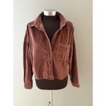 American Eagle Cropped Corduroy Shacket Shirt Jacket Boxy Oversized Size S Photo 1