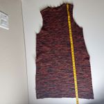 By Anthropologie Tami Sleeveless Knit Tunic Size 2X Space Dye Colorful Slit Fall Red Photo 10