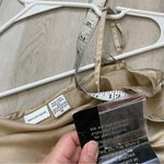 Newport News Satin Slip Dress NWT sequin bias cut maxi womens Tan size 14 vintage lingerie Photo 1