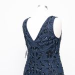 Adrianna Papell - Floral Leaf Beaded Ankle-Length Gown Photo 11