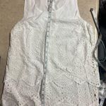 CAbi frolic top white eyelet layered tank size XS lace bohemian style Photo 3