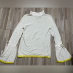 Design History NEW Sweater with Yellow Trim & Bell Sleeves, Size Small Photo 5
