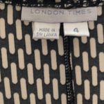 London Times  Black & Cream Midi Dress Photo 5