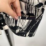 St. John  14 Short Sleeve Shirt Jacket Black White‎ Abstract Floral Art To Wear Photo 5