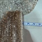 Loft  Shimmery Sequins V Neck Short Sleeve Top Shirt Ivory Size S Party Cocktail Photo 8