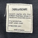 Zadig & Voltaire | XS | Kioky Eagle Distressed Grunge Denim Jacket In Noir Photo 9