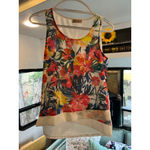Lavish Women's Floral Tank Top S White Multicolor Photo 1