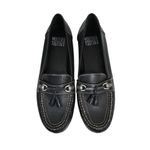 Mootsies Tootsies Women's 8 True Grit Black Leather Tassel Loafers Photo 2