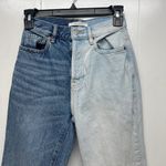PacSun  Color Block High Rise Straight Women's Blue Jeans Size 23 Button Fly Photo 2