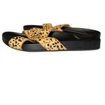 Birdies Robin Cheetah Slide Women's Criss Cross Sandals Flats Size 10 Tan Photo 2