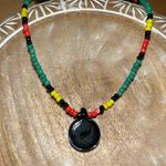 Charming Shark Beaded Glass Pendant Surf Necklace Photo 6