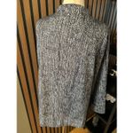 JM Collection  BLAZER JACKET WOMEN L NAVY GRAY ABSTRACT BUTTON 3/4 SLEEVES-NWT$69 Photo 2