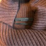 All Saints Brown Wool-Cashmere Blend Asymmetrical Turtleneck Sweater Photo 1