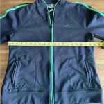 Ralph Lauren Lauren  Active Full Zip Jacket Black with Green Trim Size Large Photo 5