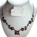 Vintage Amber Necklace sterling silver Photo 1