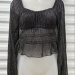 Melrose and Market  Black Sheer Blouse Photo 0